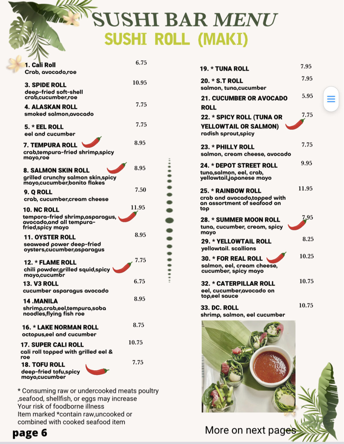 Menu - Joel's Asian Grill